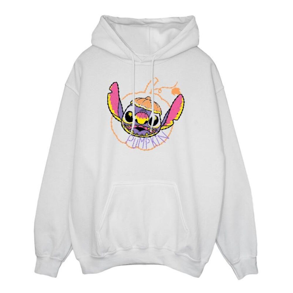 Lilo & Stitch Womens/Ladies Pumpkin Head Hoodie / White